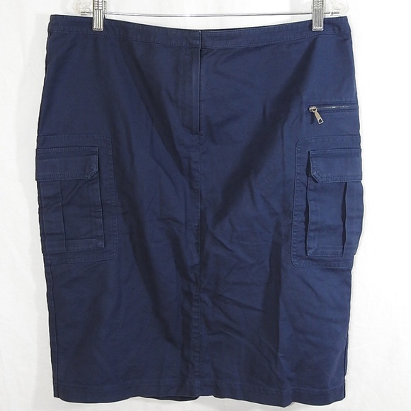 Lafayette 148 New York Dresses & Skirts - Lafayette 148 New York Blue Cargo Skirt Size 14